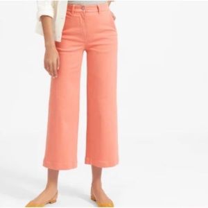 Everlane Wide Leg Cropped Pants Salmon